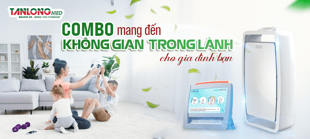 tanlongmed-Thiết bị theo dõi chất lượng không khí và Máy lọc khử khuẩn không khí: Combo mang đến không gian trong lành cho gia đình bạn